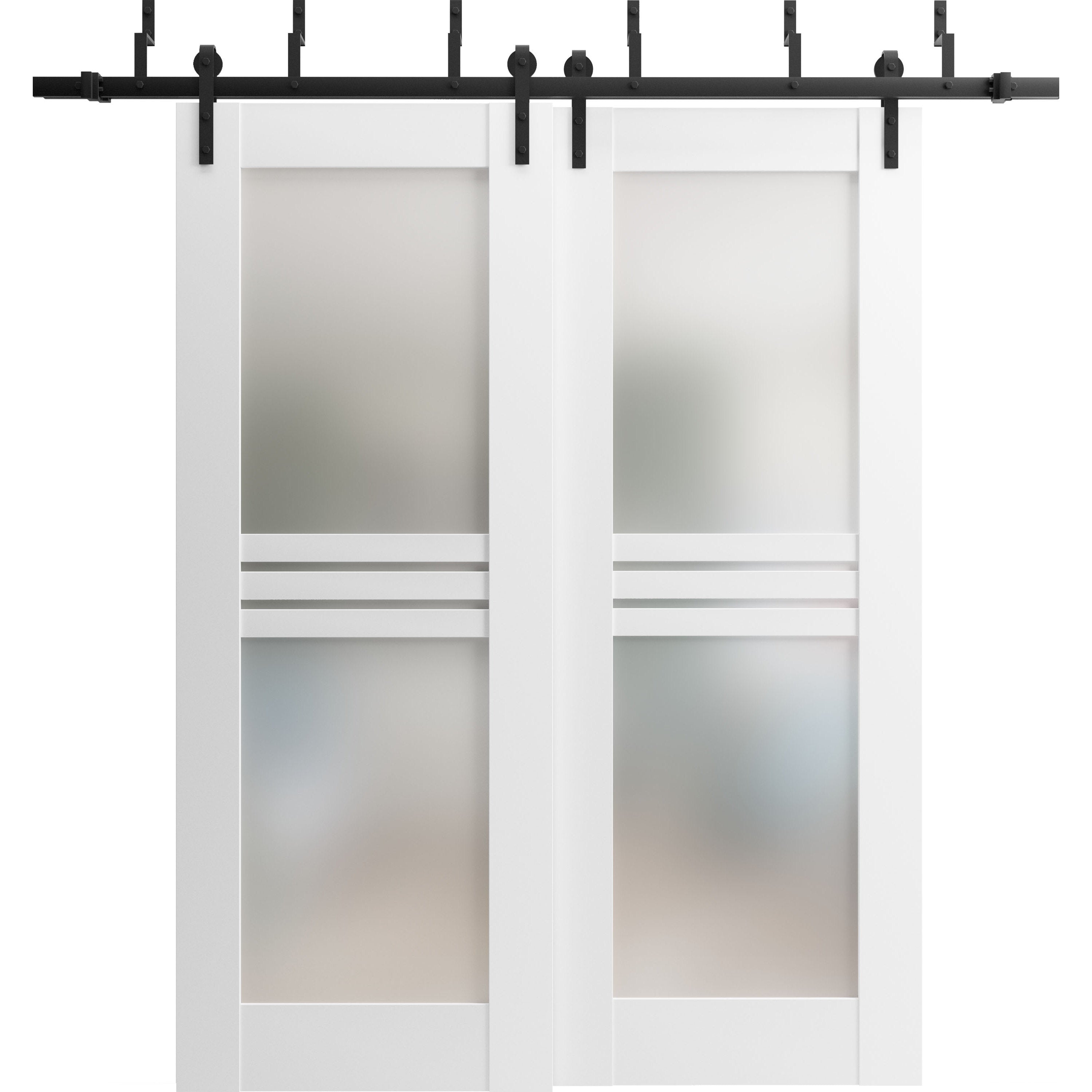 Interior Barn Bypass Door | Mela 7222 | Hinges Handle – Homenetics