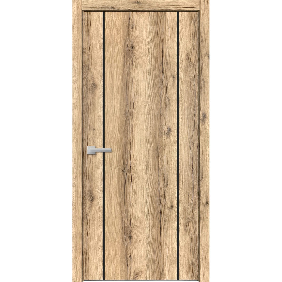 Modern Wood Interior Door with Hardware | Planum 0017 | Single Panel F ...