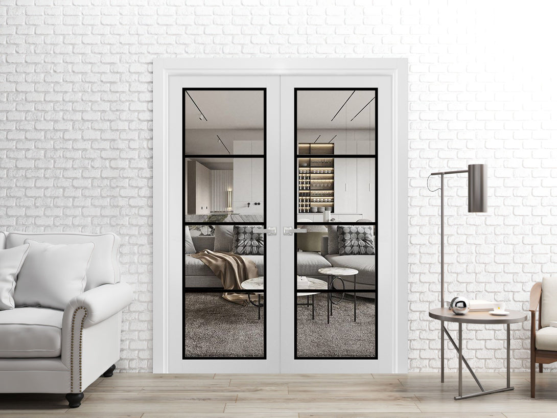 Interior Swing Double Door | Lucia 2466 | Hinges Handle – Homenetics