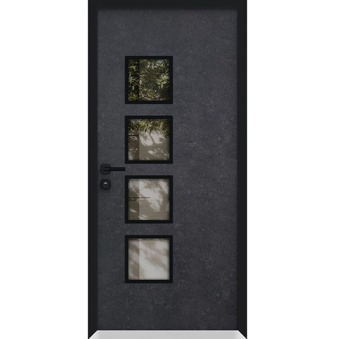 Front Exterior Prehung Wrought Iron Door / Cynex 6106 Dark Stone / Ent ...