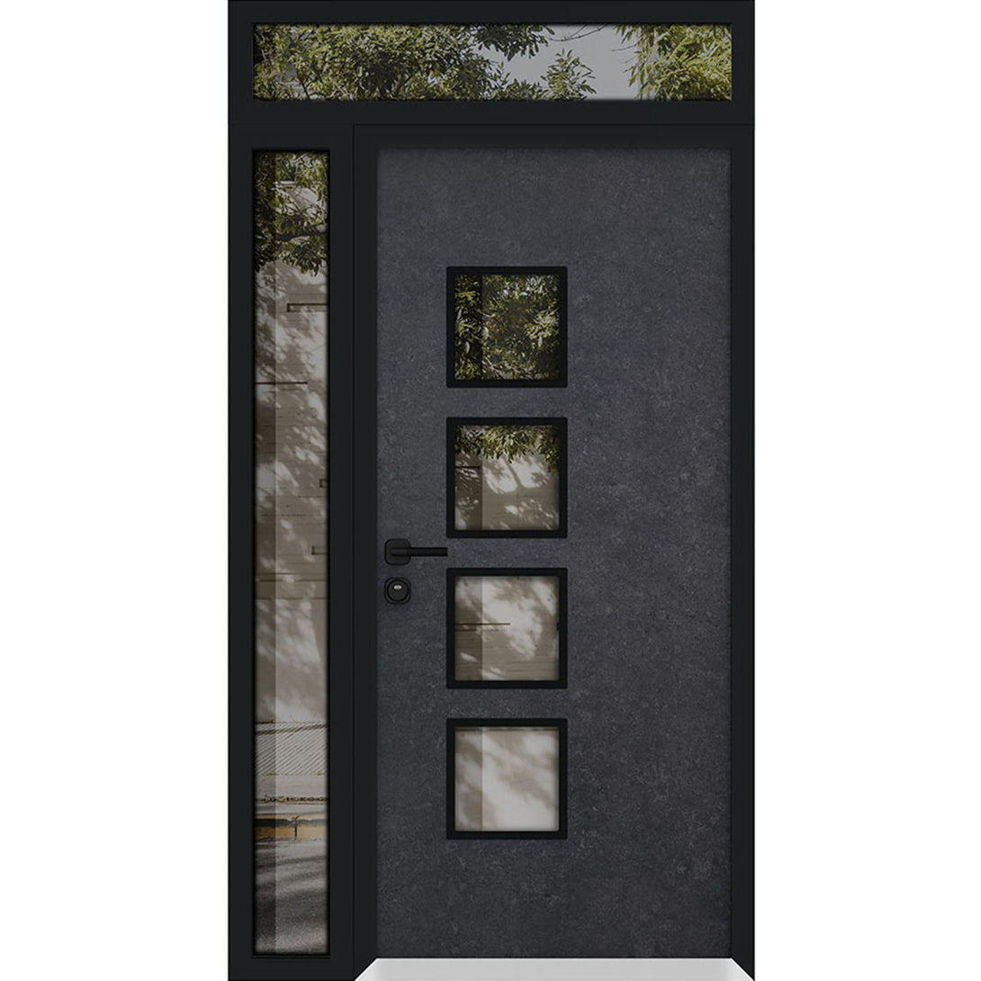 Front Exterior Prehung Wrought Iron Door / Cynex 6106 Dark Stone / Ent ...
