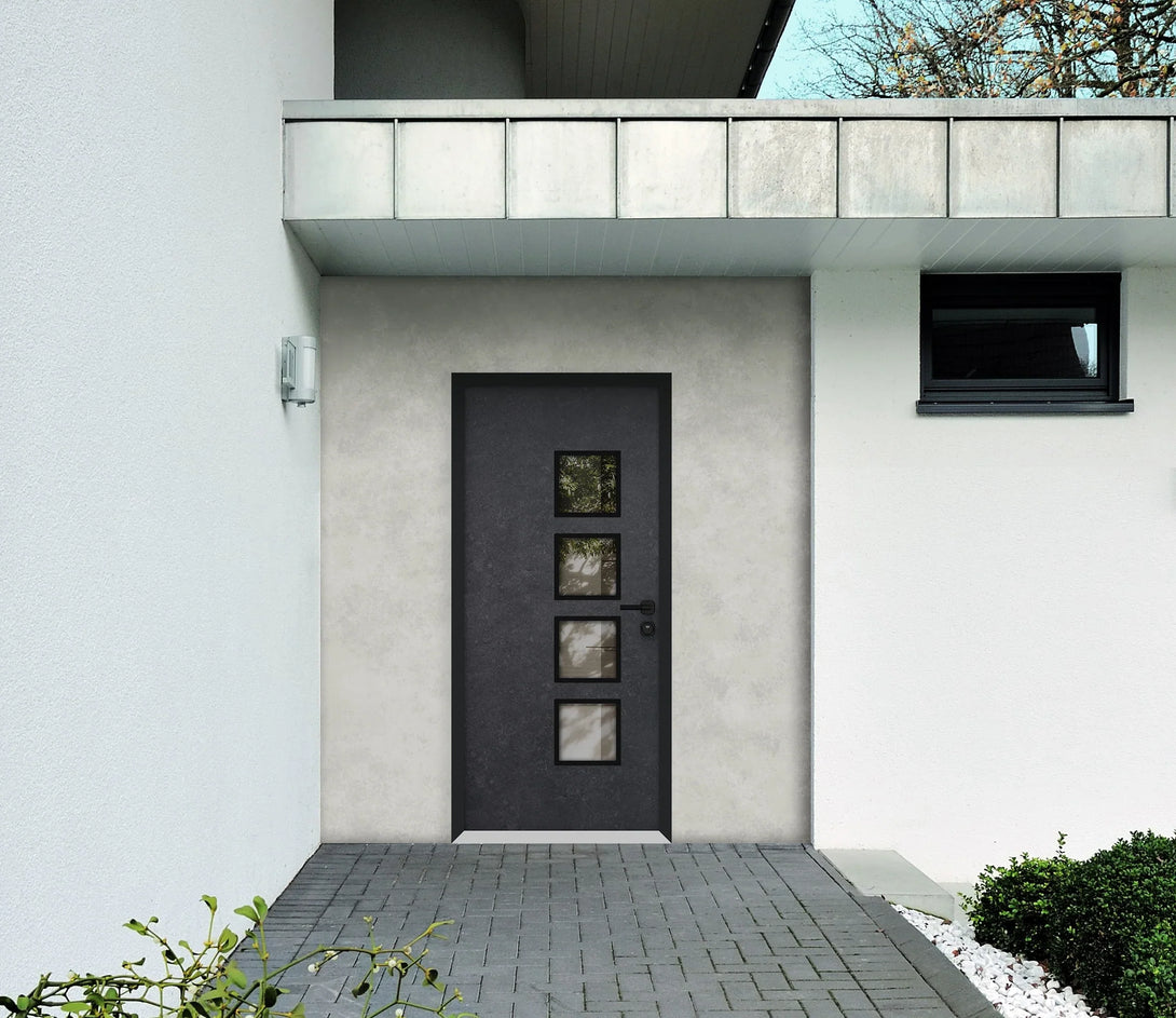Front Exterior Prehung Wrought Iron Door / Cynex 6106 Dark Stone / Ent ...