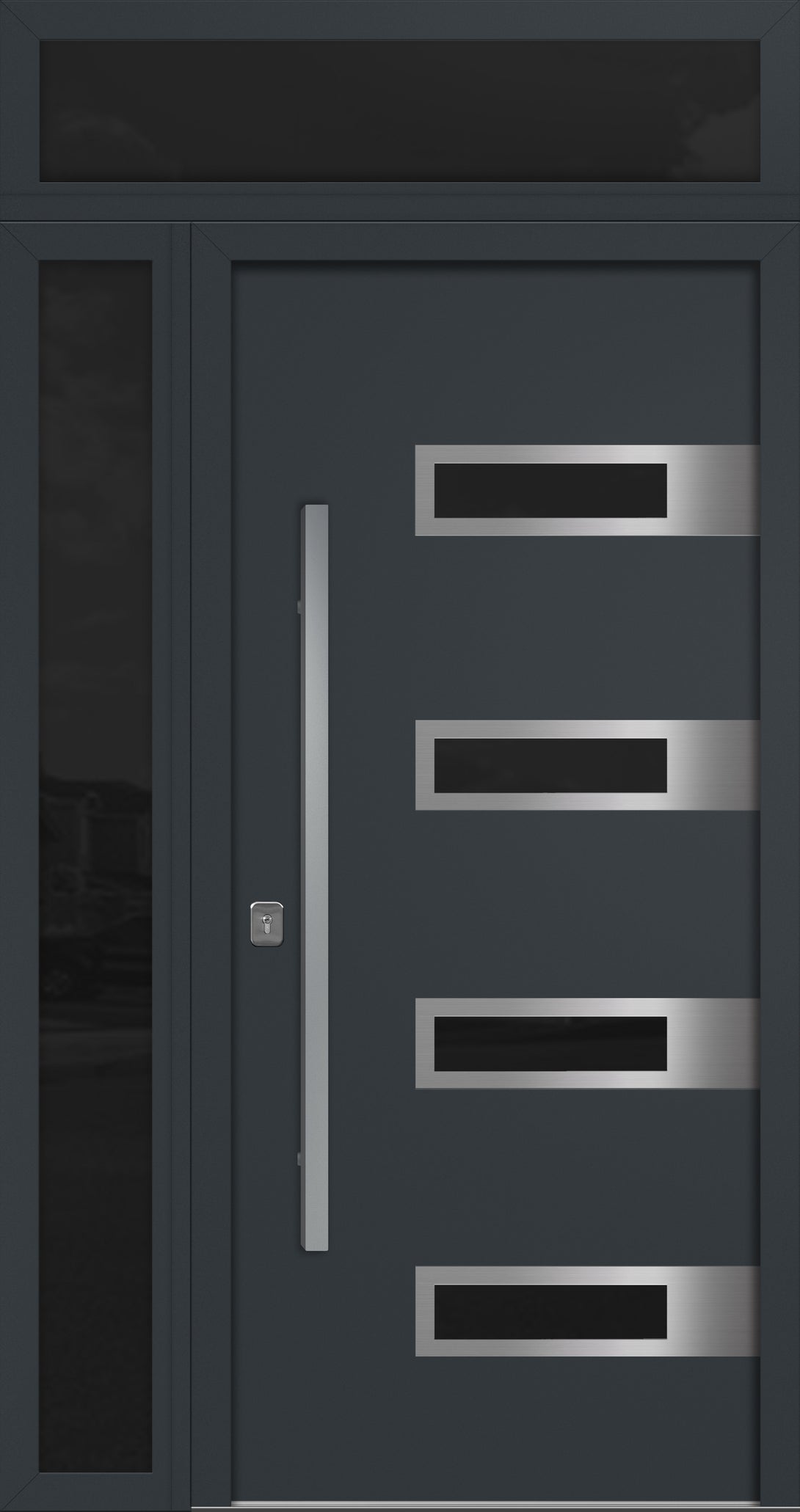 Nova-Inox S4 Premium Steel Entry Door - Gray Finish – Homenetics