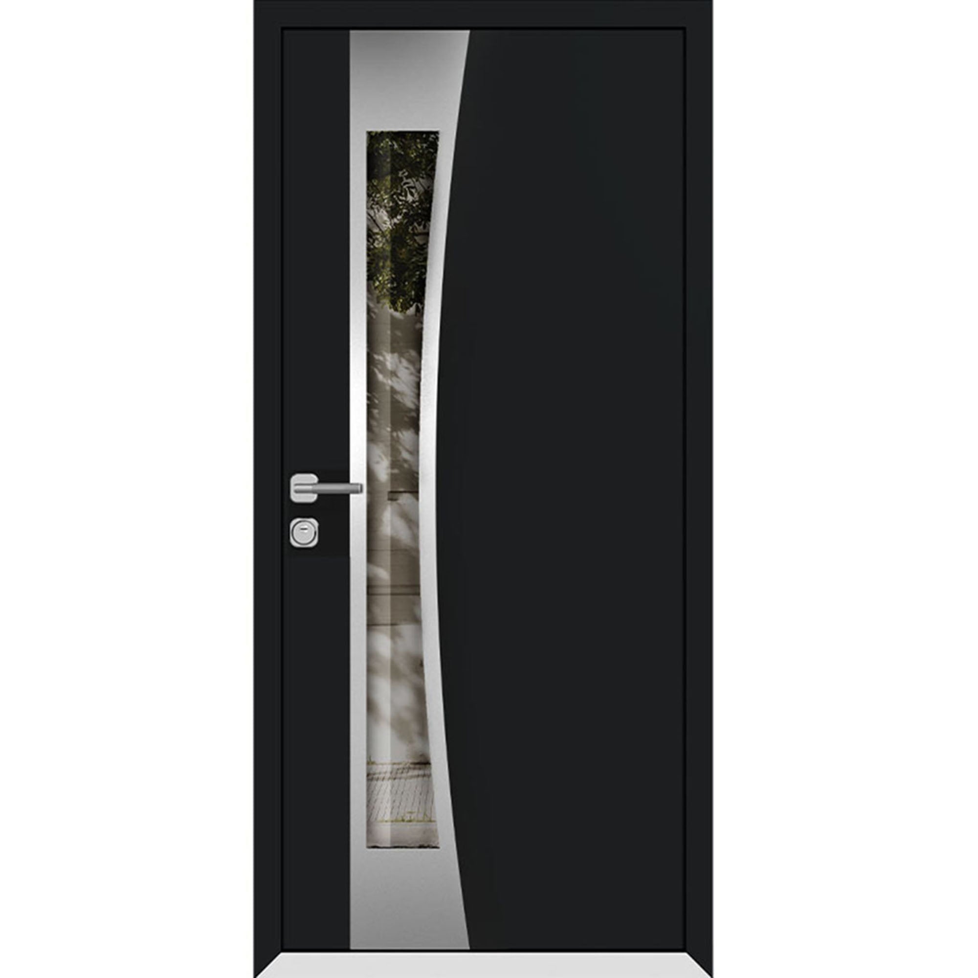 Exterior Aluminum Single Door | Cynex 6116 | Hinges Handle – Homenetics