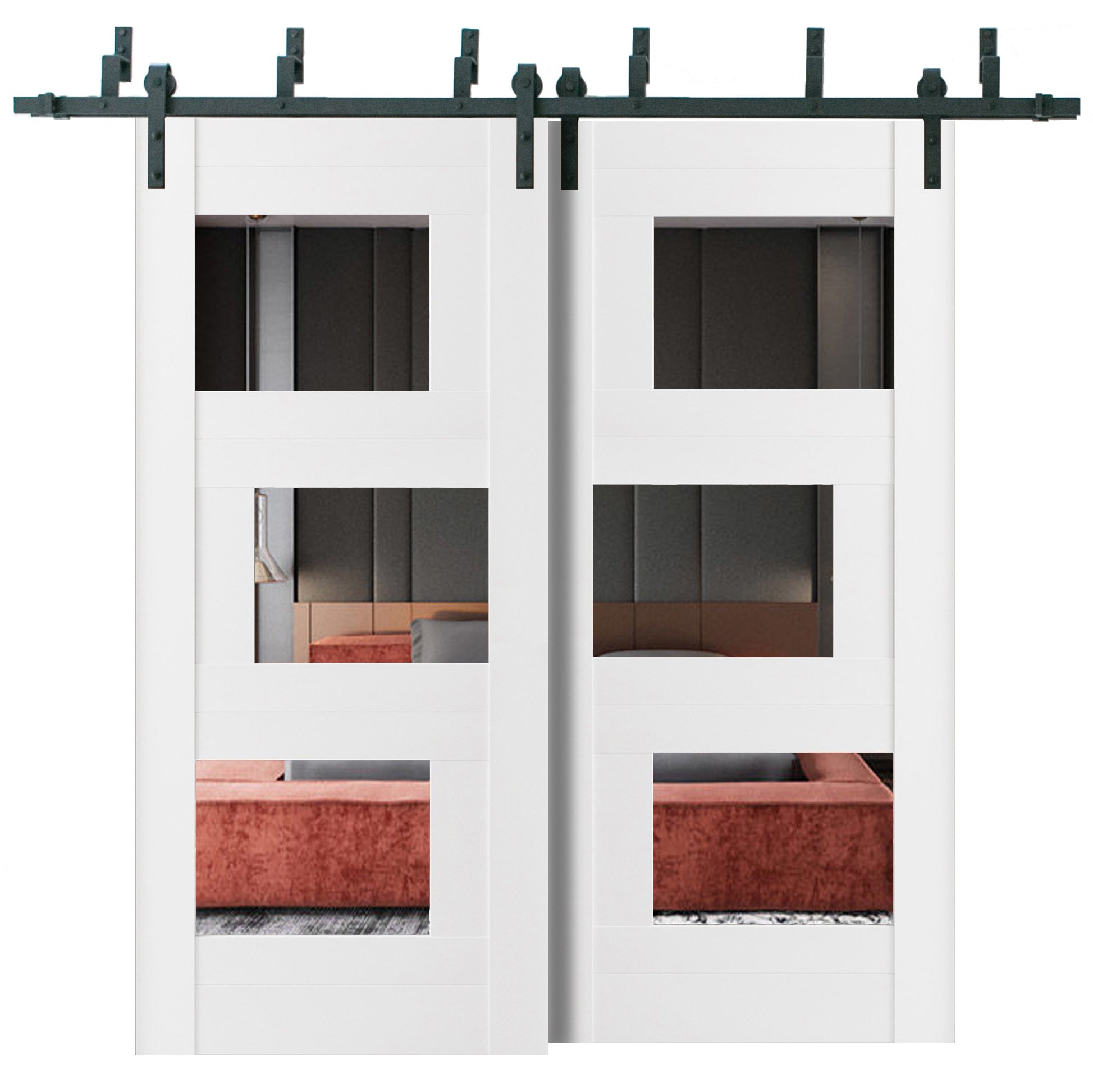 Interior Barn Bypass Door | Sete 6999 | Hinges Handle – Homenetics