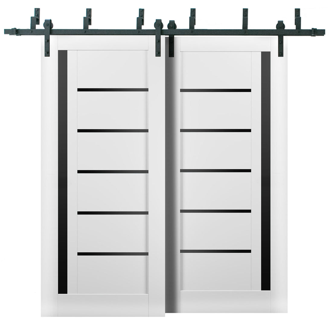Interior Barn Bypass Door | Quadro 4588 | Hinges Handle – Homenetics