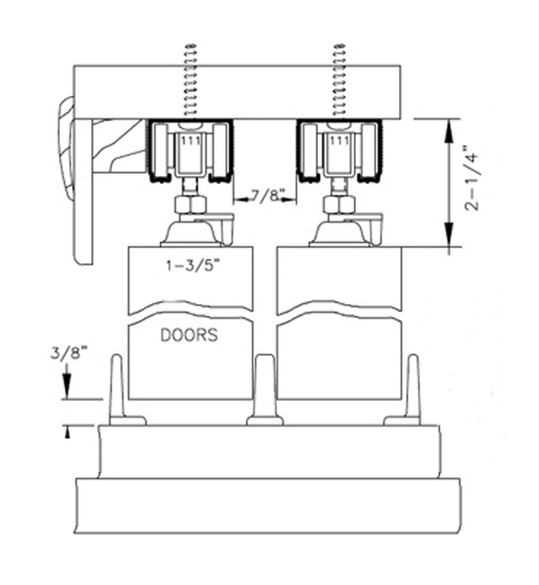 Interior Closet Bypass Door | EGO 5006 | Hinges Handle – Homenetics