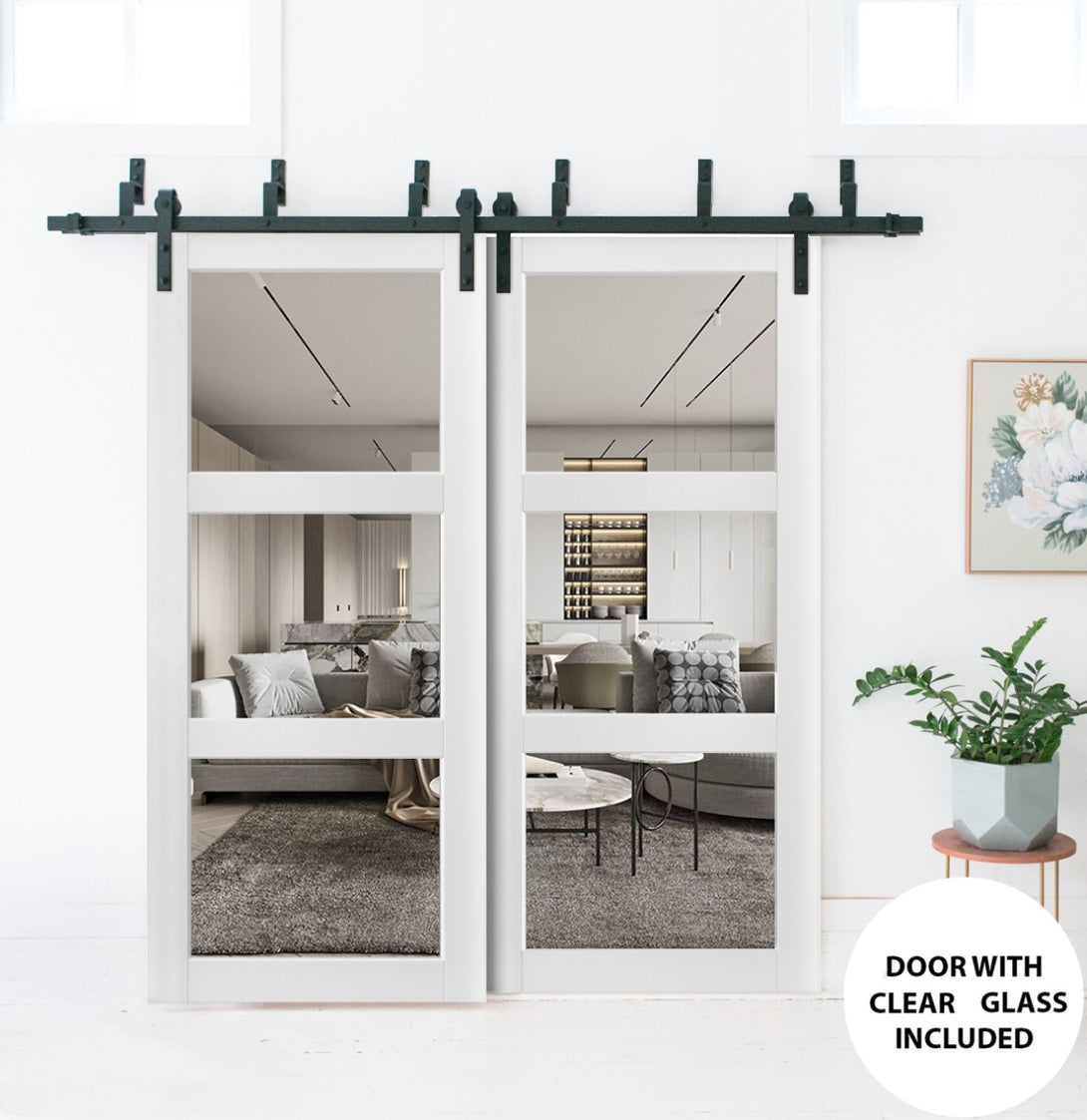Interior Barn Bypass Door | Lucia 2555 | Hinges Handle – Homenetics