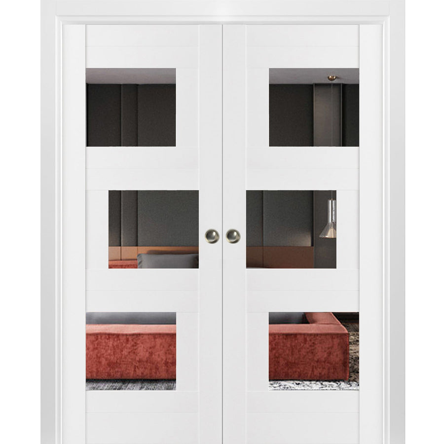 Interior Double Pocket Door | Sete 6999 | Hinges Handle