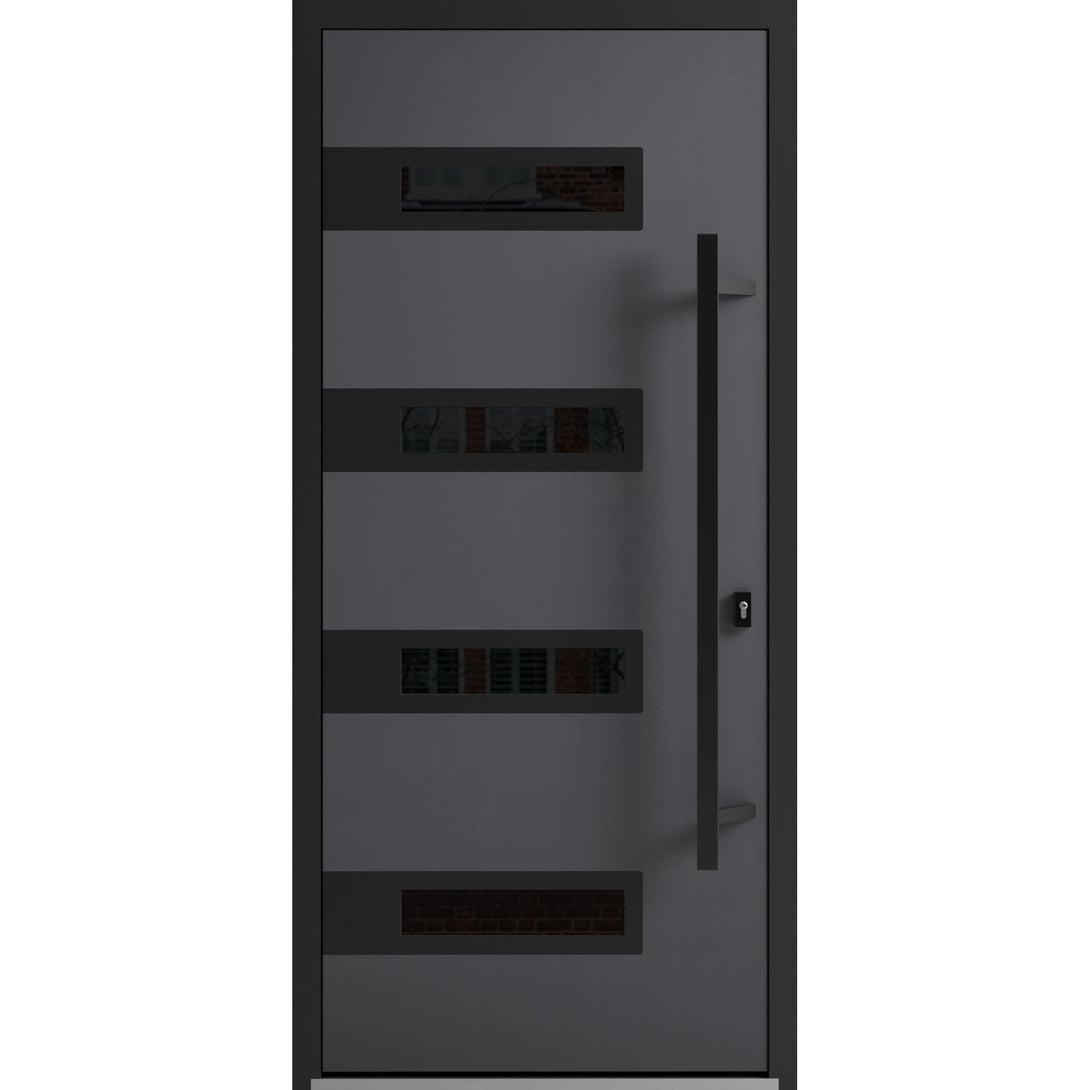 Exterior Metal Aluminum Single Door | Ronex 0131 | Hinges Handle ...
