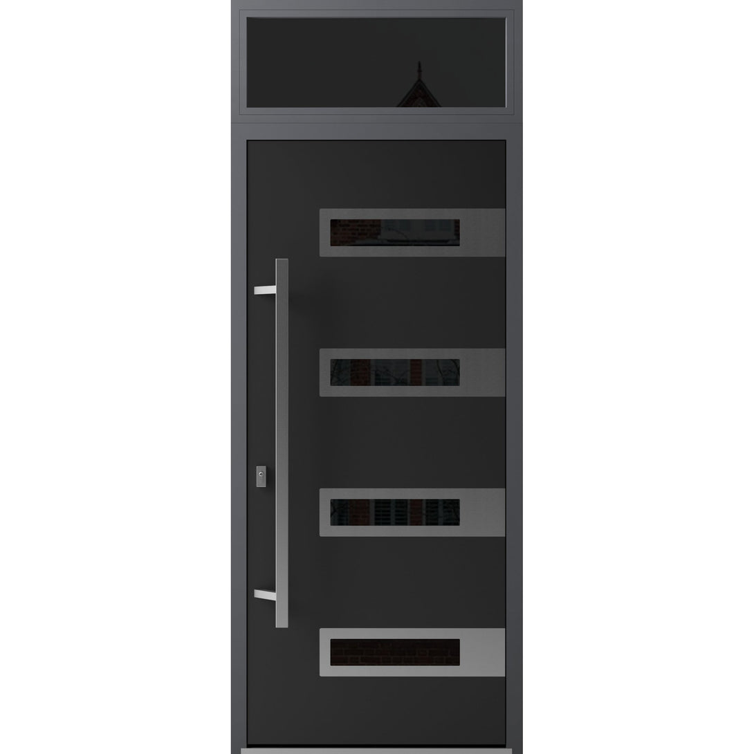 Exterior Metal Aluminum Single Door | Ronex 0131 | Hinges Handle ...