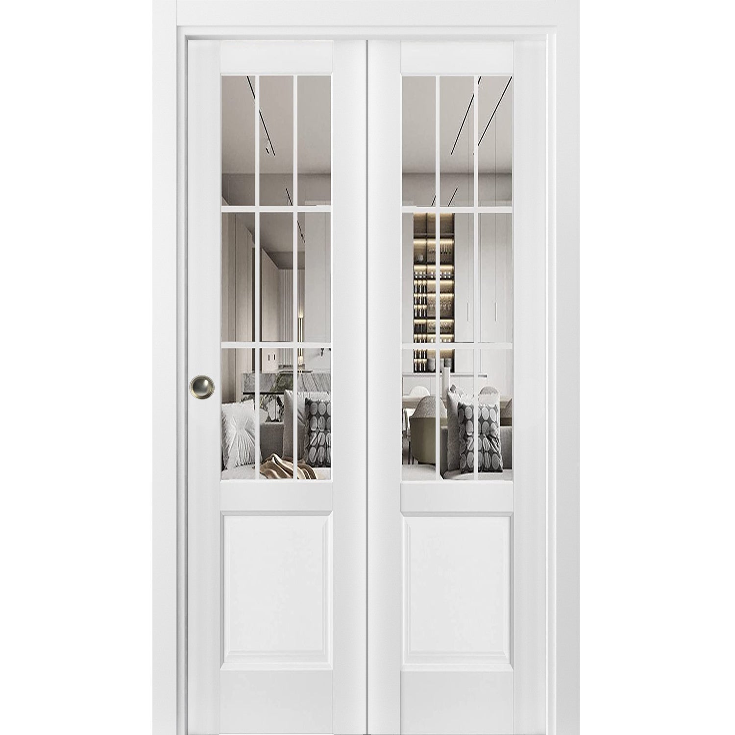 Interior Bi-fold Door | Felicia 3599 | Hinges Handle – Homenetics